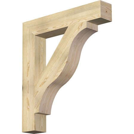 Ekena Millwork Funston Block Rough Sawn Bracket, Douglas Fir, 6"W x 36"D x 40"H BKT06X36X40FST05RDF